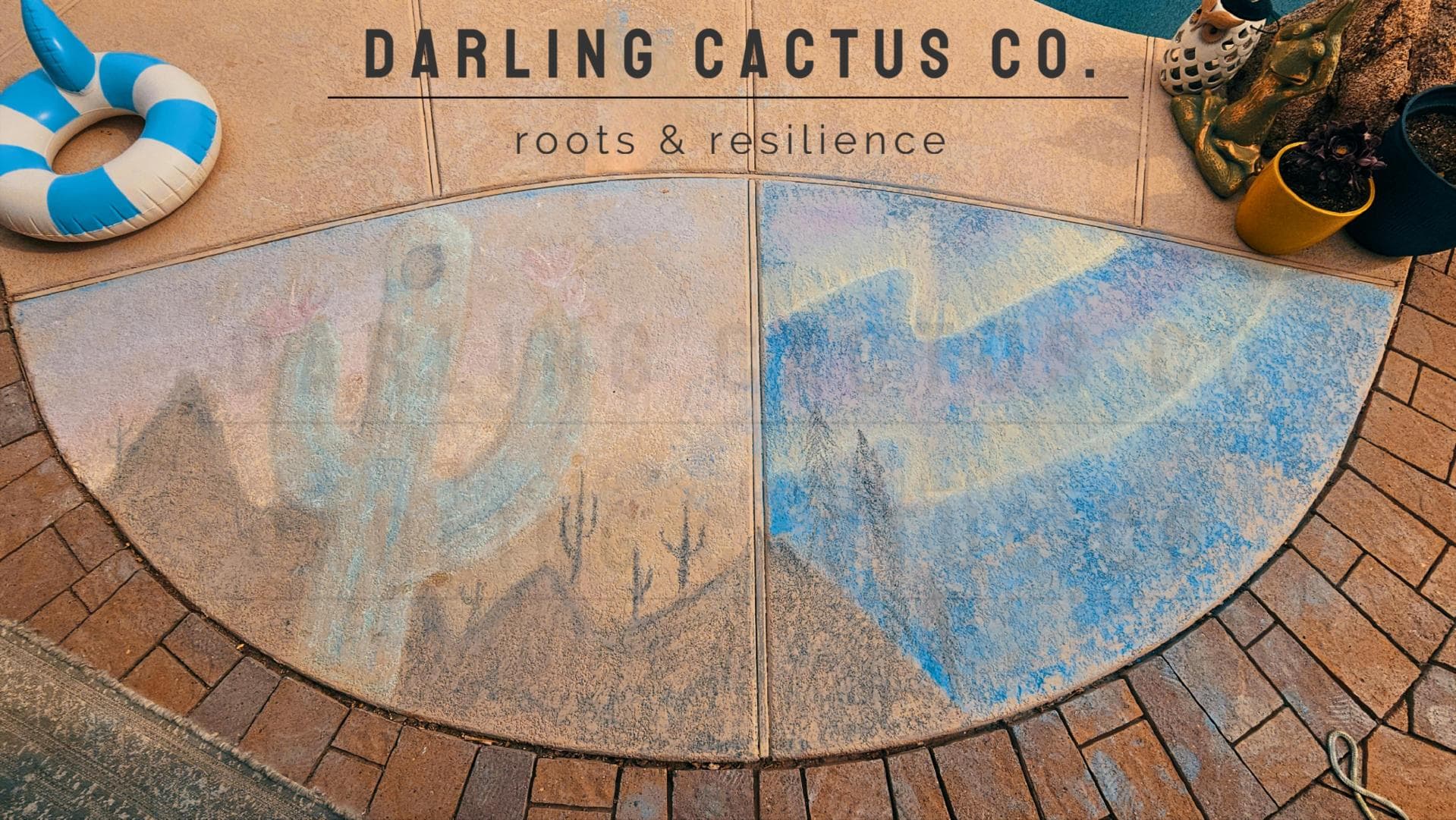 Cactus Chalk Drawing